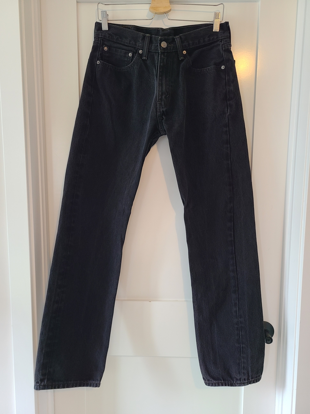 Levi's 505 Black Straight Jeans 32x34